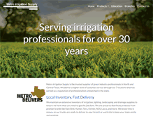 Tablet Screenshot of metroirrigationsupply.com